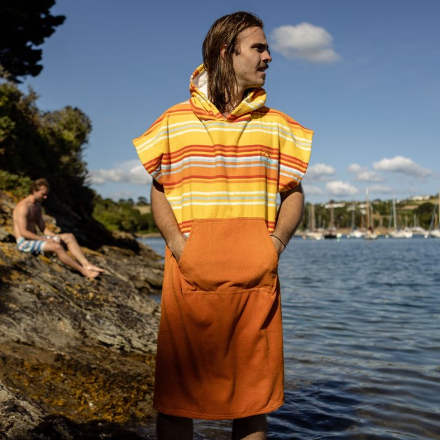 Passasjer Eksklusiv Baja Resirkulert Håndkle Poncho Sol Stripe