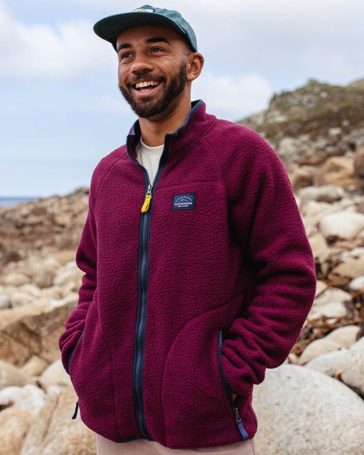 Passasjer Eksklusiv Tripper Resirkulert Sherpa Fleecevin Med Full Zip