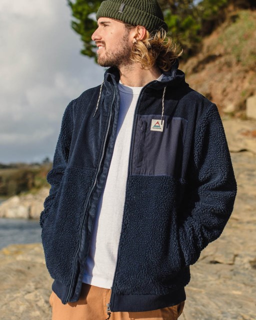 Passasjer-eksklusivt Eventyr Resirkulert Dyppelet Sherpa-fleece Dyp Marineblå