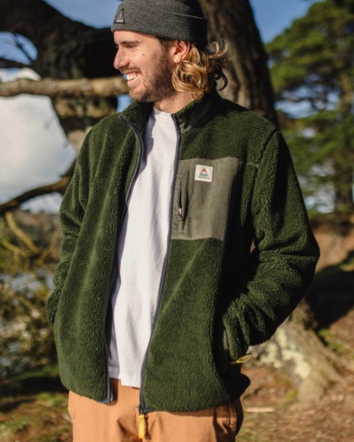 Passasjer Eksklusiv Trekker Resirkulert Dyppelet Sherpa Fleece Grantre