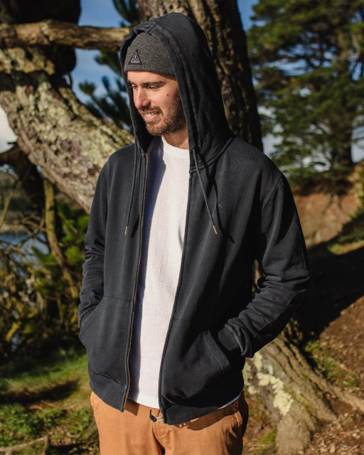 Passasjer Eksklusiv Escape Full Zip Hettegenser Svart