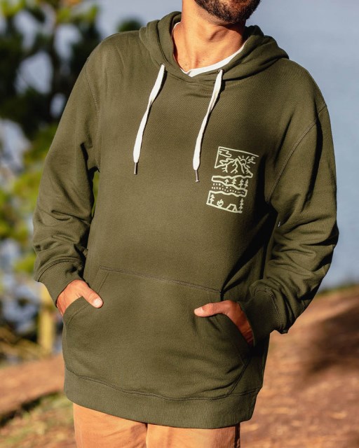 Passasjer Eksklusiv Natur Resirkulert Bomull Hoodie Gran