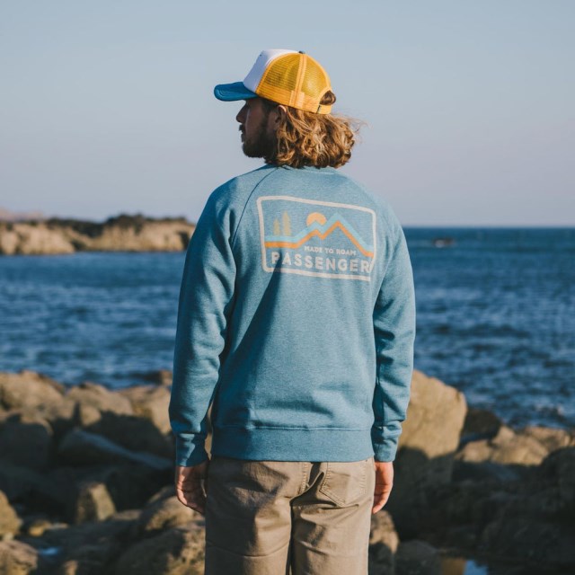 Passasjer Eksklusiv Laget For å Streife Rundt Resirkulert Sweatshirt Niagra Blue Merg