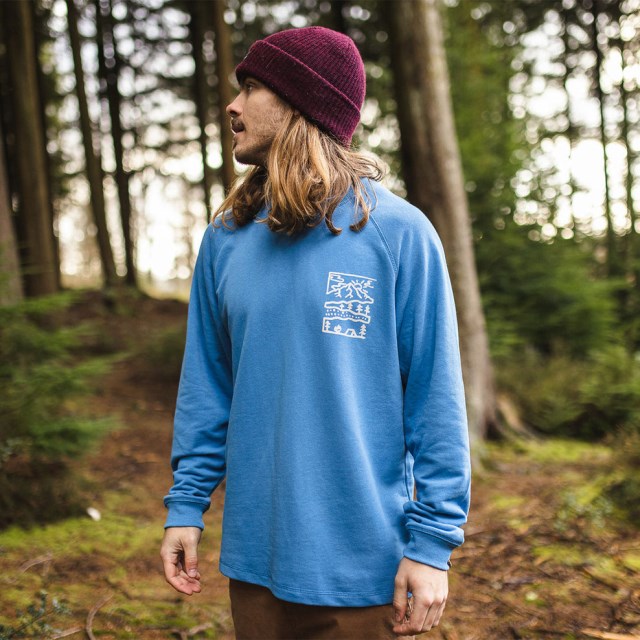 Passasjer Eksklusiv Natur Hamp Sweatshirt Myk Kobolt