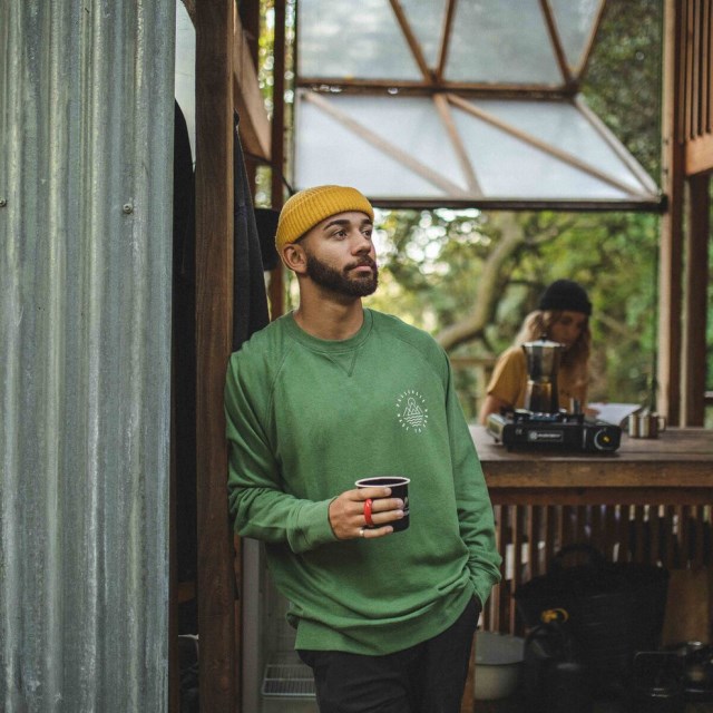 Passasjer Eksklusiv Eskapisme Hamp Sweatshirt Vineyard Green