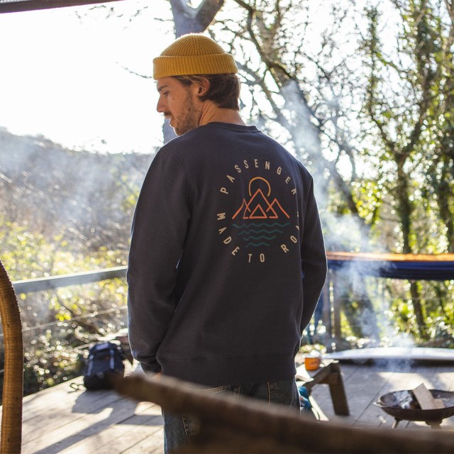 Passasjer Eksklusiv Eskapisme Resirkulert Sweatshirt Mørk Denim