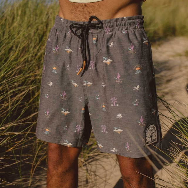 Passasjer Eksklusiv Ponoma Alle Formål Badeshorts Joshua Tree Svart