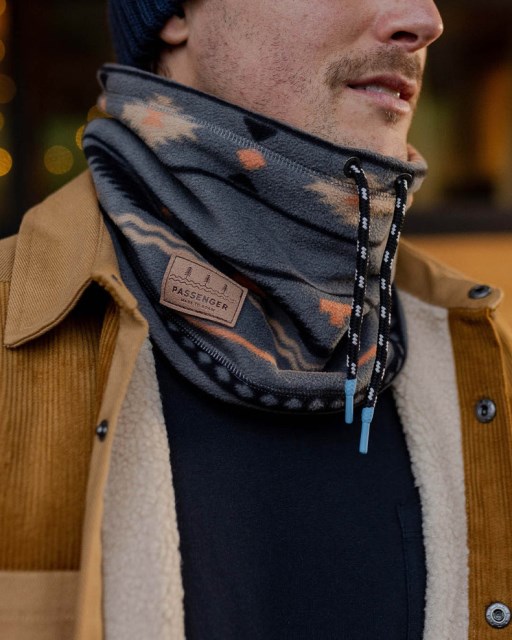 Eksklusiv Passasjer Tor Resirkulert Polar Fleece Snood Kull Geo Folk