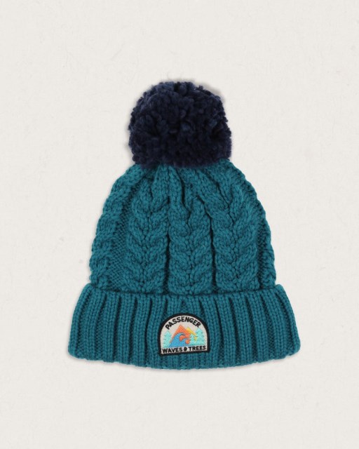 Passasjer Eksklusiv Drifter Fleece Foret Resirkulert Bobble Lue Skyggelagt Gran