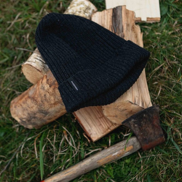 Eksklusiv Passasjerkompassbeanie Bleknet Svart