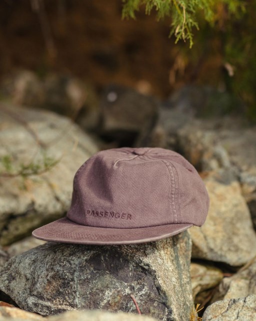 Passasjer Eksklusiv Byron Resirkulert Bomull 5 Panel Cap Støvete Lilla