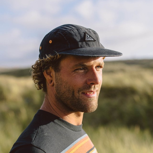 Eksklusiv Passasjer's Fixie Resirkulert Bomull 5 Panel Caps Falmet Svart