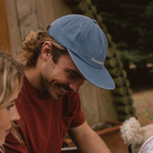 Eksklusiv Passasjerbyron Resirkulert Bomull 5 Panel Cap Stone Blå