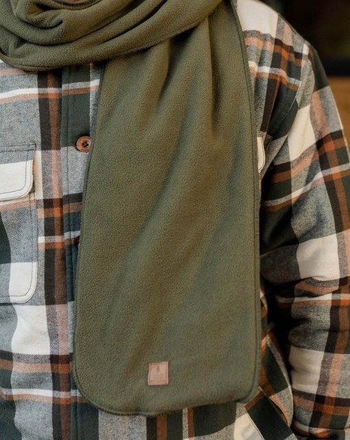 Eksklusivt Passasjerbål Resirkulert Polar Fleece Skjerf Khaki