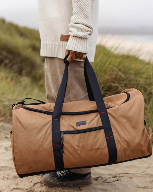 Eksklusiv Passasjer Weekender 58l Resirkulert Duffle Bag Gyllenbrun