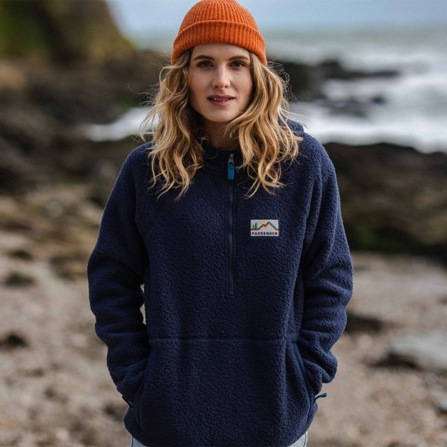 Passasjer Eksklusiv Maine Hette Resirkulert Sherpa Fleece Marine