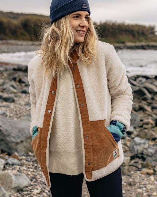 Passasjereksklusiv Kløver Resirkulert Dyppelet Sherpa Fleece Varm Elfenben