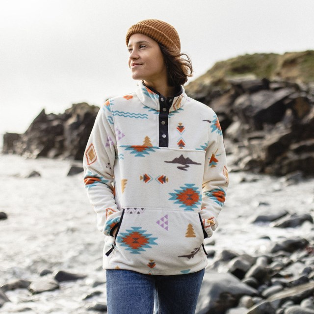 Passasjer Eksklusiv Woodlander Resirkulert Polar Fleece Pullover Bjørk Drifter
