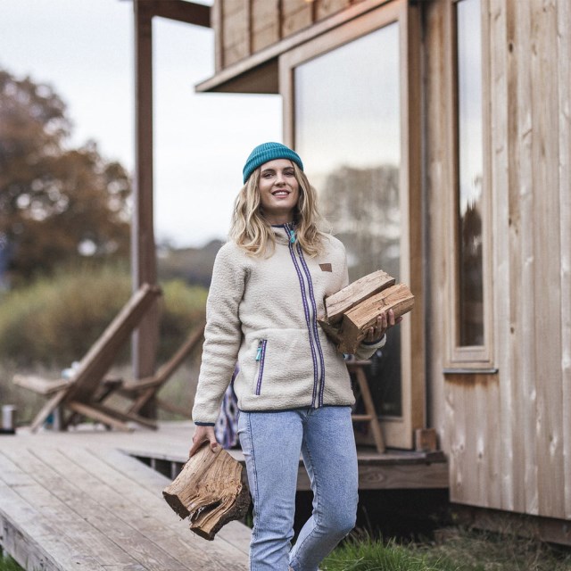 Passasjer Eksklusiv Lake Full Zip Hette Resirkulert Sherpa Fleece Havregryn
