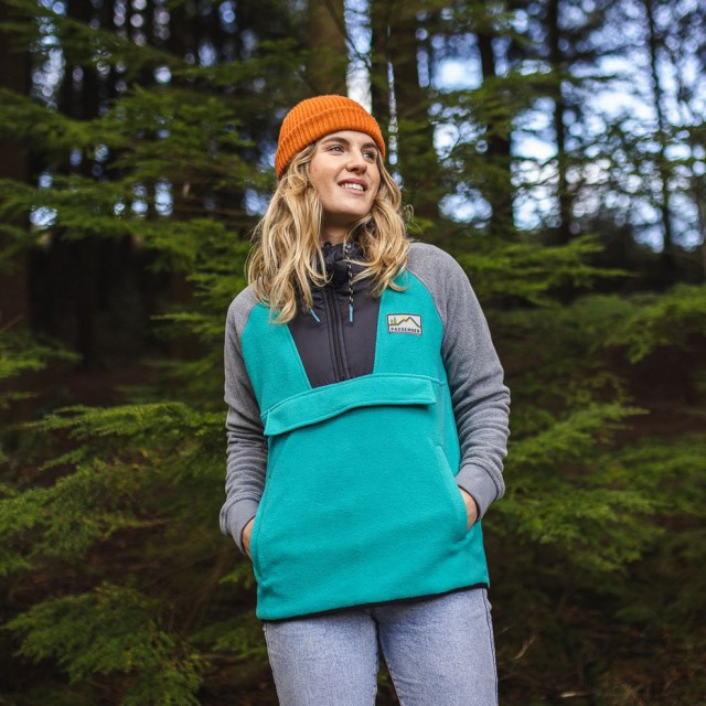 Passasjer Eksklusiv Alexander Hette 1/2 Glidelås Resirkulert Polar Fleece Viridian Green