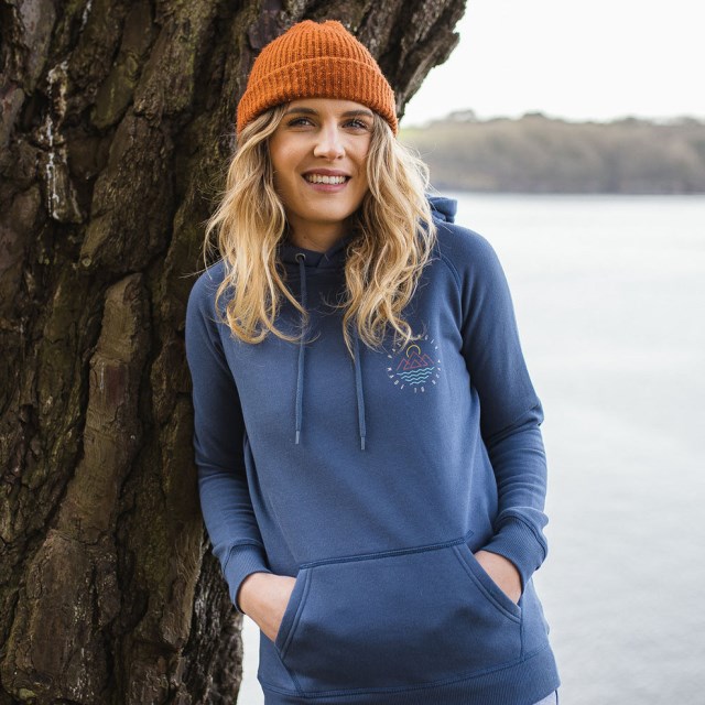 Passasjer Eksklusiv Ubud Resirkulert Hettegenser Mørk Denim