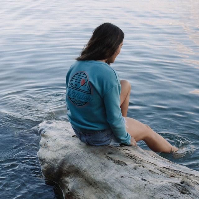 Passasjereksklusiv Footloose Resirkulert Sweatshirt Havblå