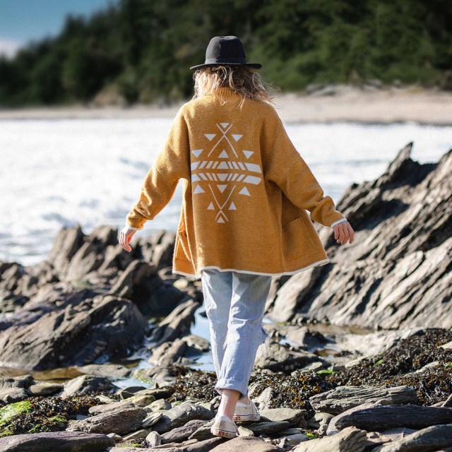 Passasjer Eksklusiv Vestkyst Cardigan Sunset Yellow