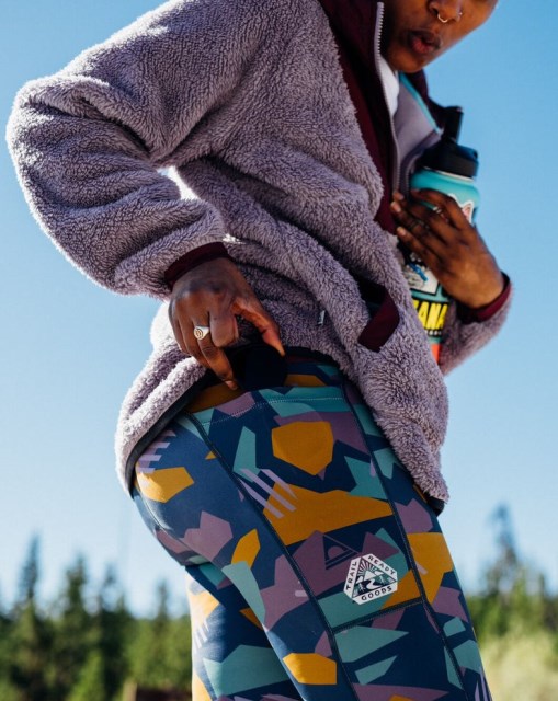 Passasjer Eksklusiv Frisk Luft Resirkulert Leggings Dypblå Camo Mønster