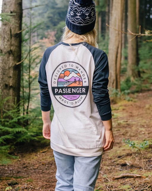 Passasjer Eksklusiv Wilds Resirkulert Bomull Oversized Ls T-skjorte Dyp Marineblå
