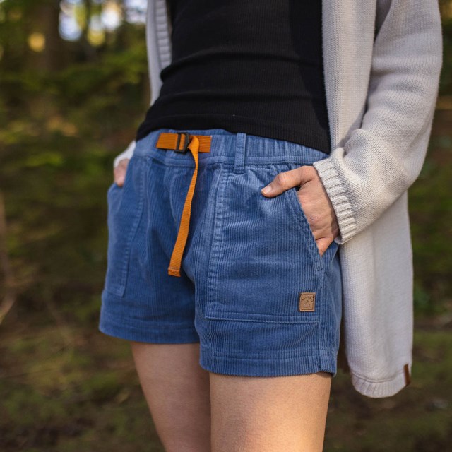 Passasjer Eksklusiv Del Sur Resirkulert Cord Shorts Steinblå