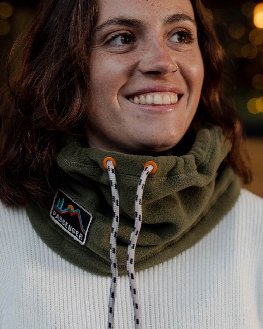 Passasjer Eksklusiv Tor Resirkulert Polar Fleece Snood Khaki