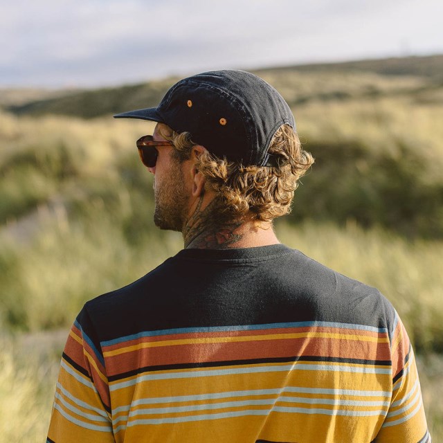 Passasjereksklusiv Fixie Resirkulert Bomull 5 Panel Caps Falmet Svart