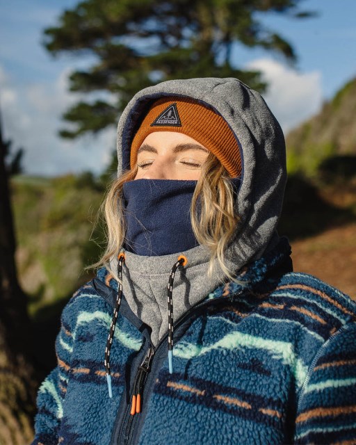 Passasjer Eksklusiv Snøfonn Resirkulert Polar Fleece Hette Grå Mergel