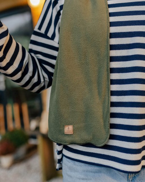 Passasjer Eksklusivt Leirbål Resirkulert Polar Fleece Skjerf Khaki