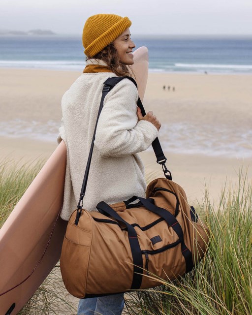 Passasjer Eksklusiv Weekender 58l Resirkulert Duffle Bag Gyllenbrun