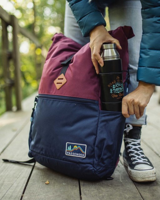 Passasjer Eksklusiv Backwoods Resirkulert Rolltop 32l Marine/burgunder